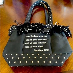 Black Polka Dot Satchel